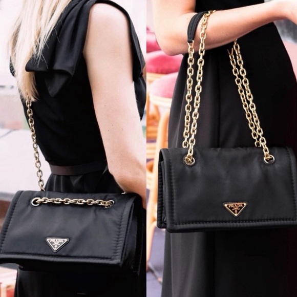 Authentic PRADA Tessuto 1BD199 Chain Bag - Picture 14 of 14